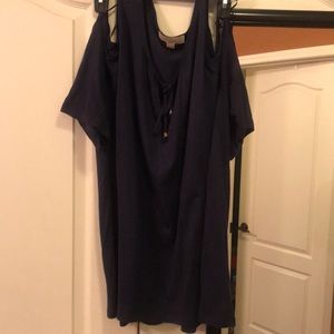Navy blue ladies blouse